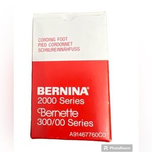 NIB Bernina Cording Foot 2000 Series Bernette 300/ 100 A91467760CO
